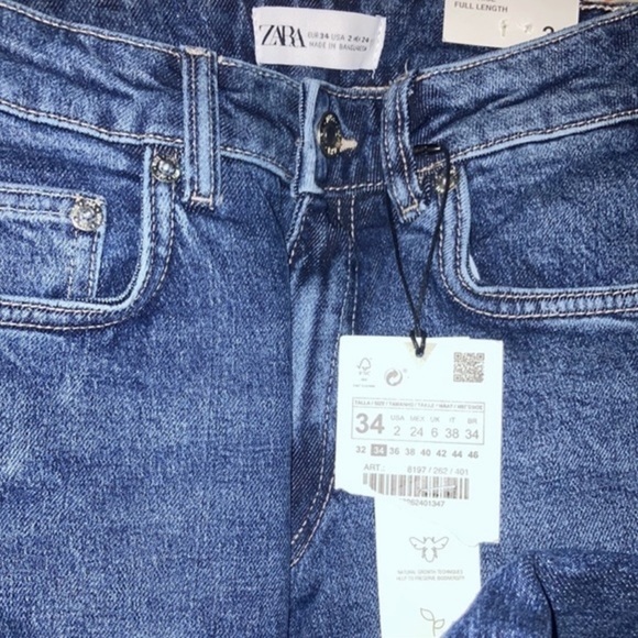 ZARA Split Slim Full Length Jeans Blogger Insta Favorite - Picture 10 of 12